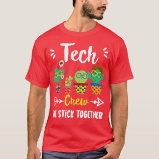 Tech Crew, Funny Niedlich School Cactus Team Tech T-Shirt