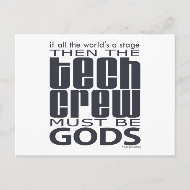 Tech Crew Gods Postkarte (Vorderseite)