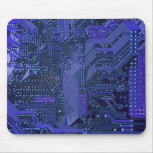 Tech Electronics, blaues Cyber-Schalttafel Mousepad
