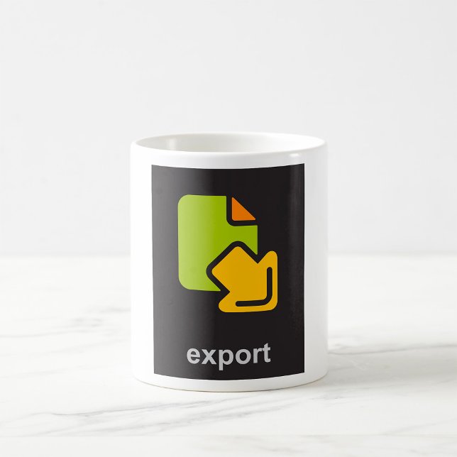 Tech-Export-Symbol Digitale Daten Datei Kaffeetasse (Von Creator hochgeladen)