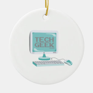 Tech Geek Keramik Ornament