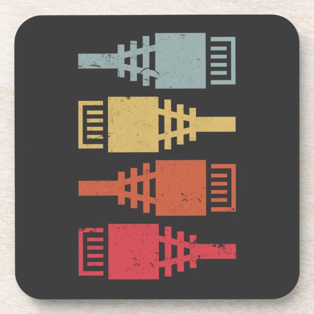 Tech Geek Network Engineer LAN Party Getränkeuntersetzer (Vorderseite)