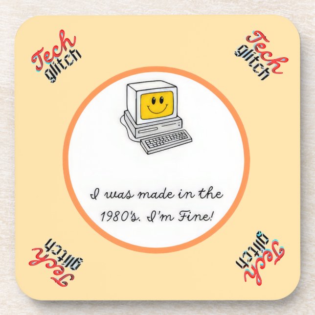 Tech Glitch Getränkeuntersetzer (Vorderseite)