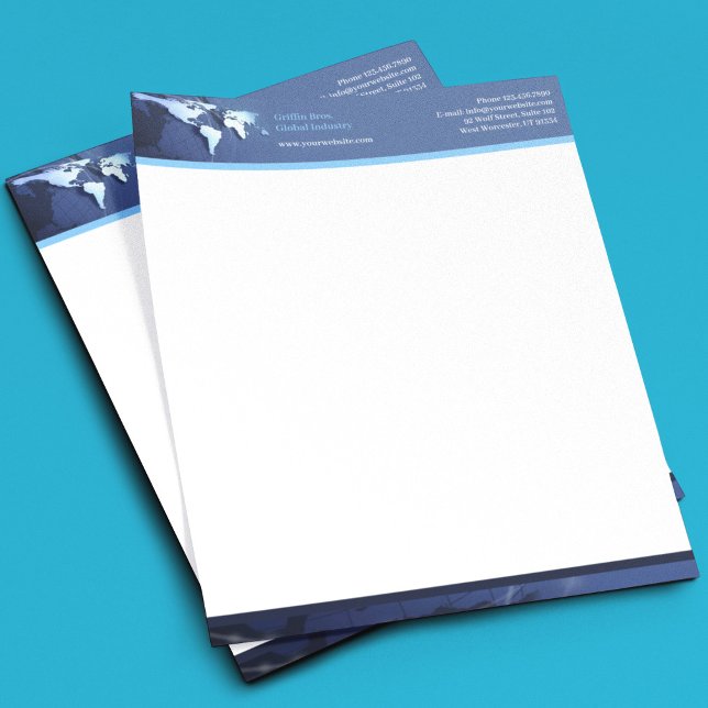 Tech Globe Letterhead Briefkopf (Von Creator hochgeladen)