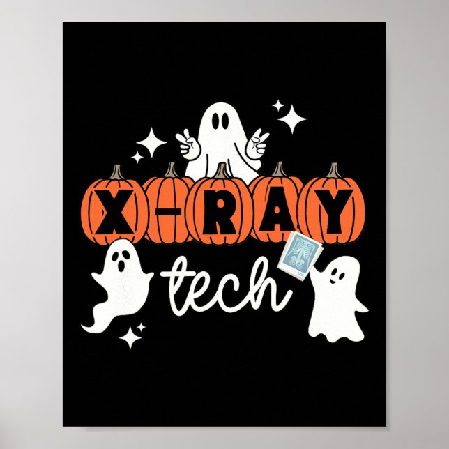 Tech Halloween Techniker Squad Xray Tech Pumpkin Poster (Vorne)