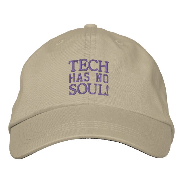 TECH HAT KEIN SOUL! BESTICKTE BASEBALLKAPPE (Vorderseite)