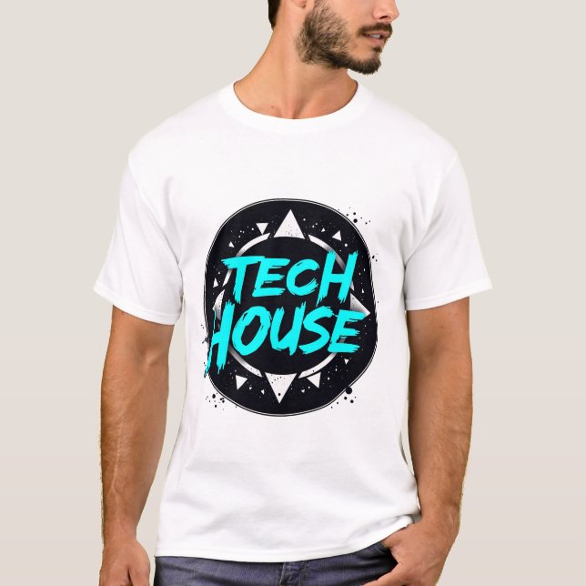 Tech House Vibes - Electronic Music Groove T-Shirt (Vorderseite)