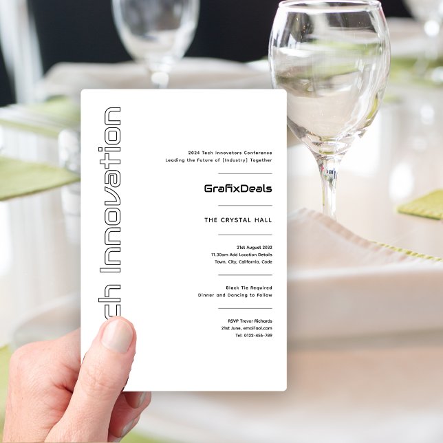 Tech Innovation Business Corporate Events Moderne Einladung (Von Creator hochgeladen)