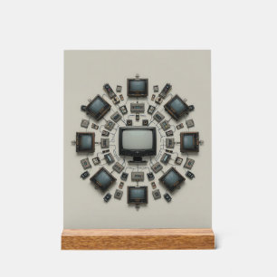 Tech Mandala: A Fusion of Eras Acrylschild