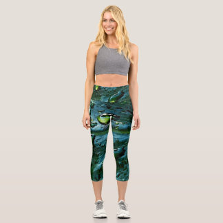 Tech-Netzwerk-Konstellation Bedruckte Damen-Leggin Capri Leggings