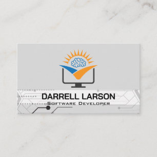 Tech Nodes   Brain Computer-Logo Visitenkarte