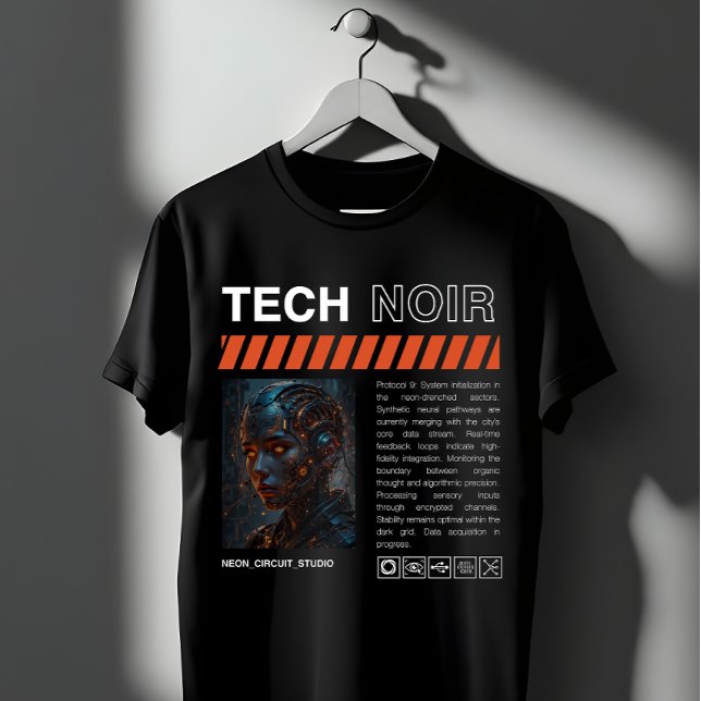 Tech Noir Cyberpunk Androide T-Shirt (Von Creator hochgeladen)