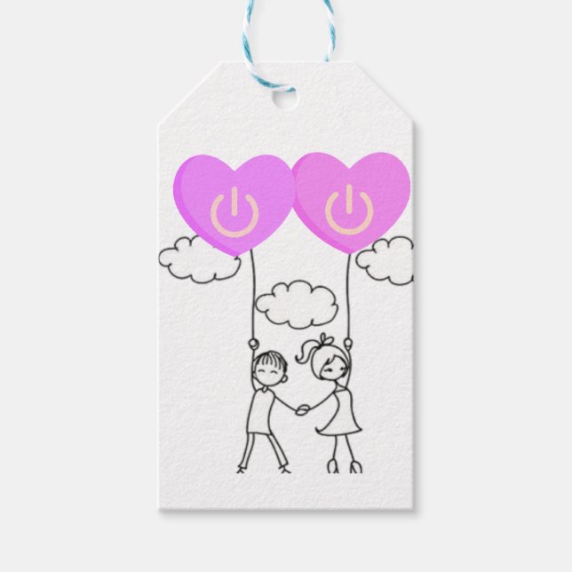 Tech Romantik Kunst Geschenkanhänger (Vorderseite)