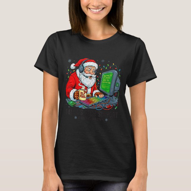 Tech s Support Rebooting Santa Magic T-Shirt (Vorderseite)