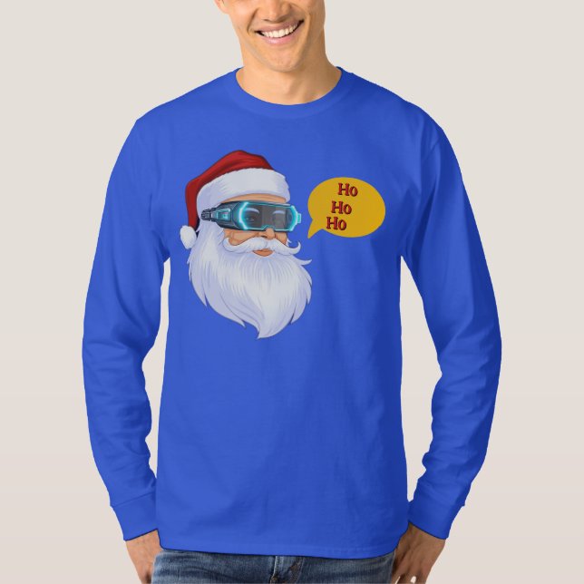 Tech Santa's Merry Christmas T-Shirt (Vorderseite)