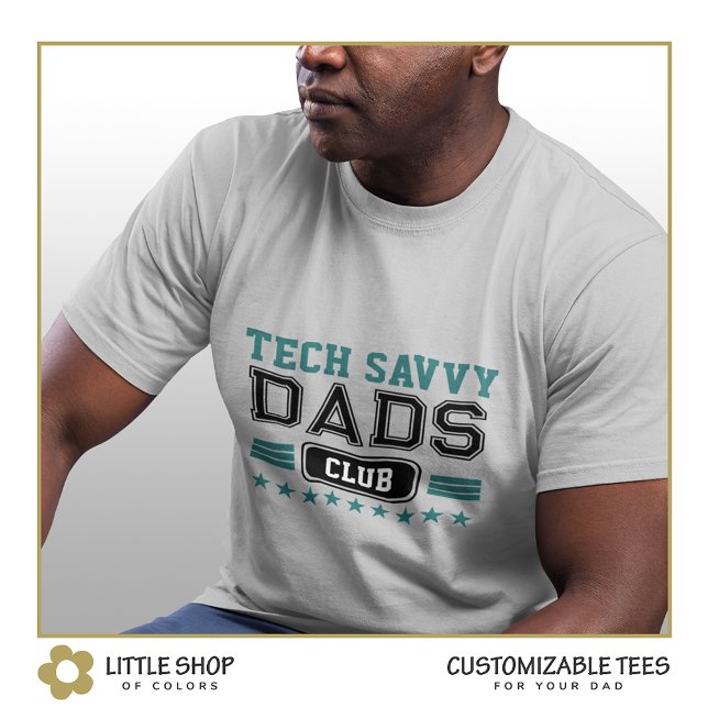 Tech Savvvy Vater Varsity Style individuell anpass T-Shirt (Von Creator hochgeladen)