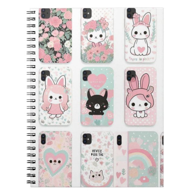 Tech-Savvy Bunnies-Notebook Notizblock (Vorderseite)