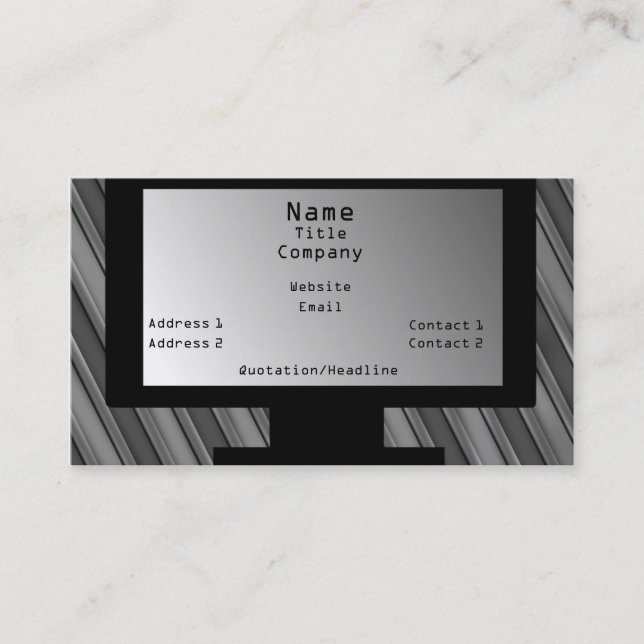 Tech Savvy Business Card, Light Gray Visitenkarte (Vorderseite)