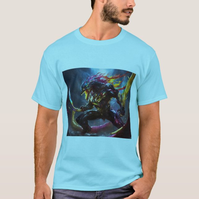 Tech Seraph: Wo sich digitale Krieger vereinen T-Shirt (Vorderseite)