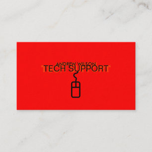 Tech Support Business Card (rote Version) Visitenkarte