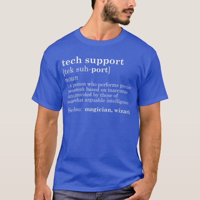 TECH-Support Definition Lustiger Vater Retro lusti T-Shirt (Vorderseite)