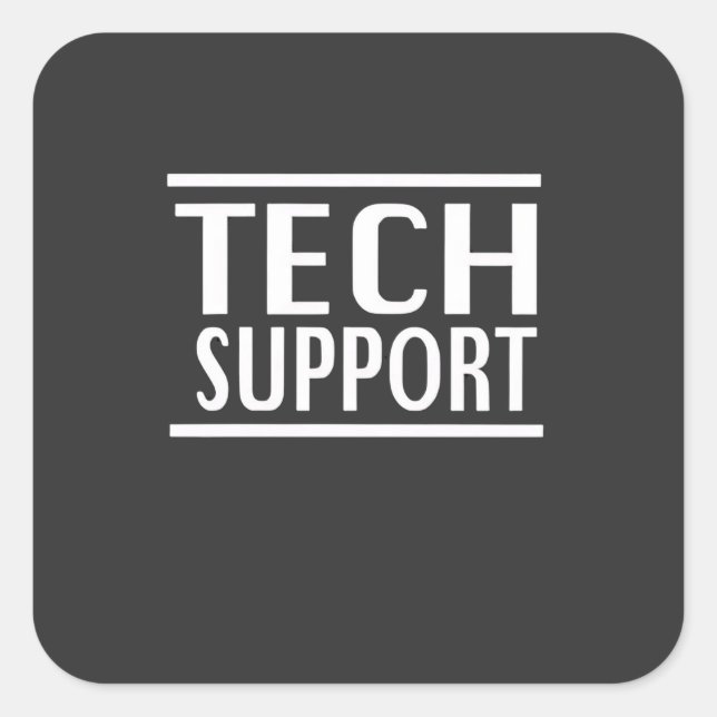 Tech Support Doge Government Trump Spaß Quadratischer Aufkleber (Vorderseite)