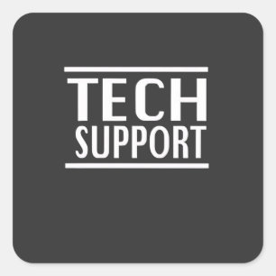 Tech Support Doge Government Trump Spaß Quadratischer Aufkleber