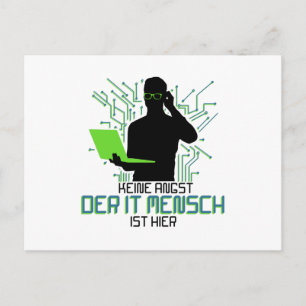 Tech Support Keine Angst der It Mensch Postkarte