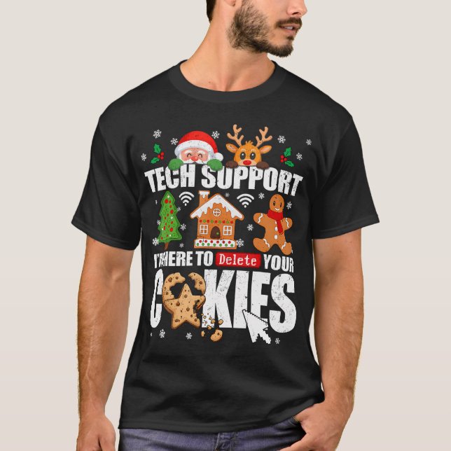 Tech Support Löschen Sie Ihre Cookies Männer Hässl T-Shirt (Vorderseite)