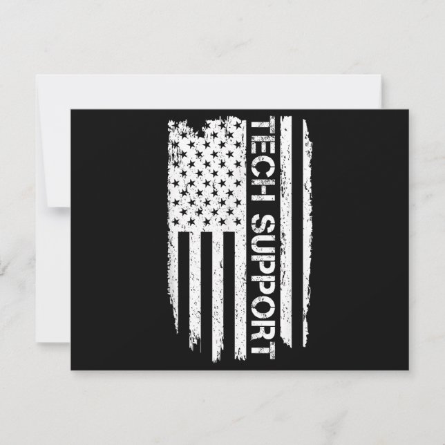 Tech Support Shirt, American Flag Shirts for Men, (Vorderseite)