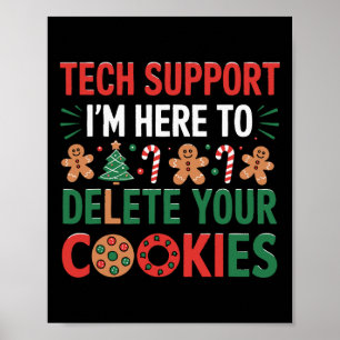 Tech-Support-Weihnachtskekse Frauen Männer Lustige Poster