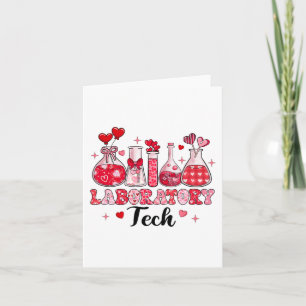 Tech Test Tube Leopard Herz Valentinstag Karte