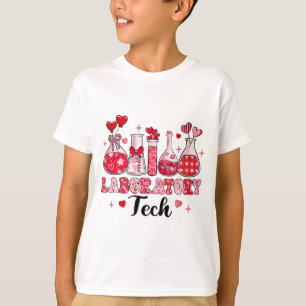 Tech Test Tube Leopard Herz Valentinstag T-Shirt
