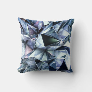 Tech Triangle Crystal: 3D-Hintergrund Kissen