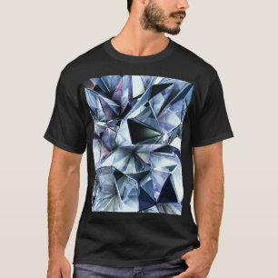 Tech Triangle Crystal: 3D-Hintergrund T-Shirt