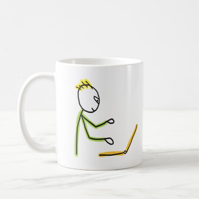 Tech-Typ Stickman Kaffeetasse (Links)