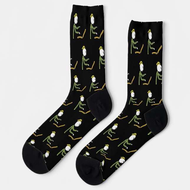 Tech-Typ Stickman Socken (Linkes Detail)