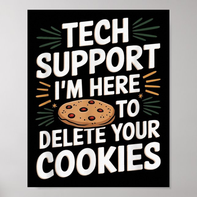 Tech unterstützt, dass ich hier bin, um deine Cook Poster (Vorne)