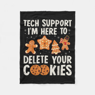 Tech unterstützt Weihnachtskekse Frauen Funny Chri Fleecedecke