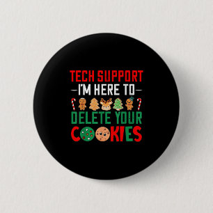 Tech unterstützt Weihnachtskekse Frauen Weihnachts Button