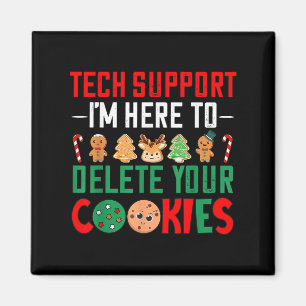 Tech unterstützt Weihnachtskekse Frauen Weihnachts Magnet