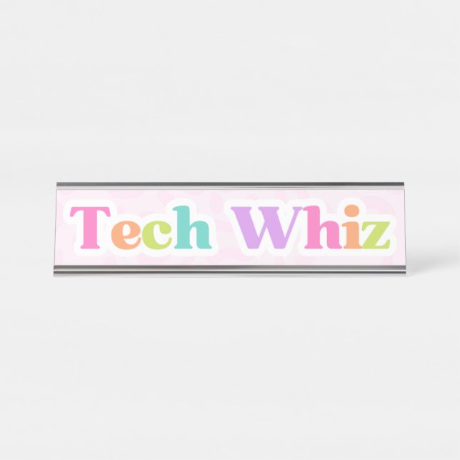 Tech Whiz Desk Plate Schreibtischnamensplakette (Vorderseite )