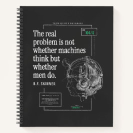 Tech Zitate Maschinen denken an künstliche Intelli Notizbuch