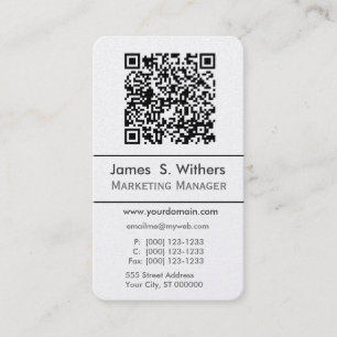 Techie modernes Minimalistisches QR Code-Foto/Logo Visitenkarte