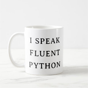 Techie Python Tasse - Ich spreche Fluent Python Gi