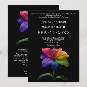 🌈 Technicolor Eheversprechen Hochzeit Einladung