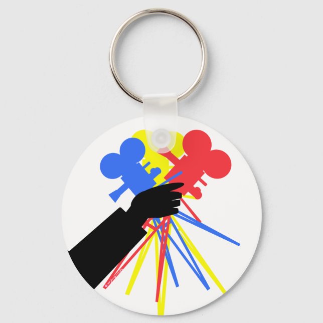 Technicolor Liebe Bouquet Primärfarben Schlüsselanhänger (Vorderseite)