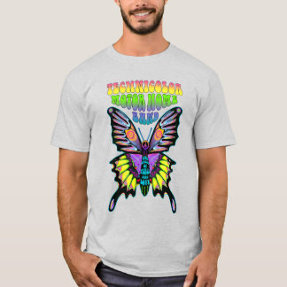 Technicolor Motor Zuhause Band Psychedelic Butterf T-Shirt