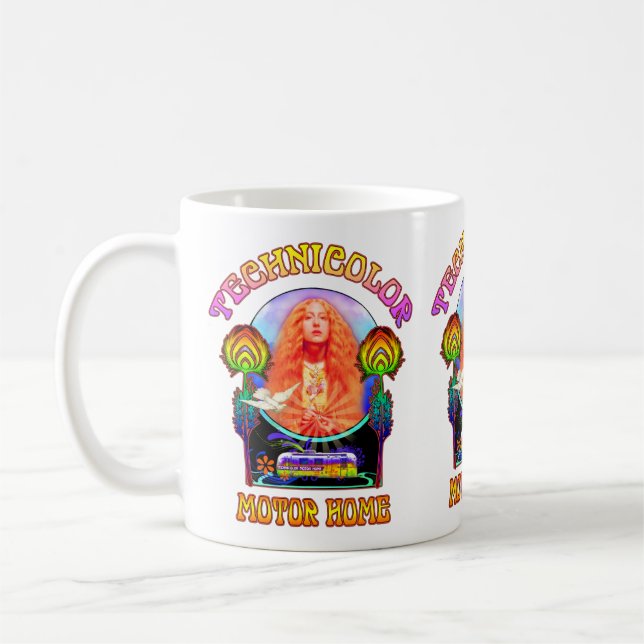Technicolor Motor Zuhause Lady of Peace Kaffeetasse (Links)