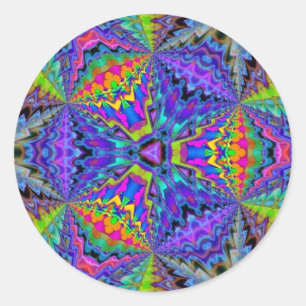 TECHNICOLOR RUNDER AUFKLEBER